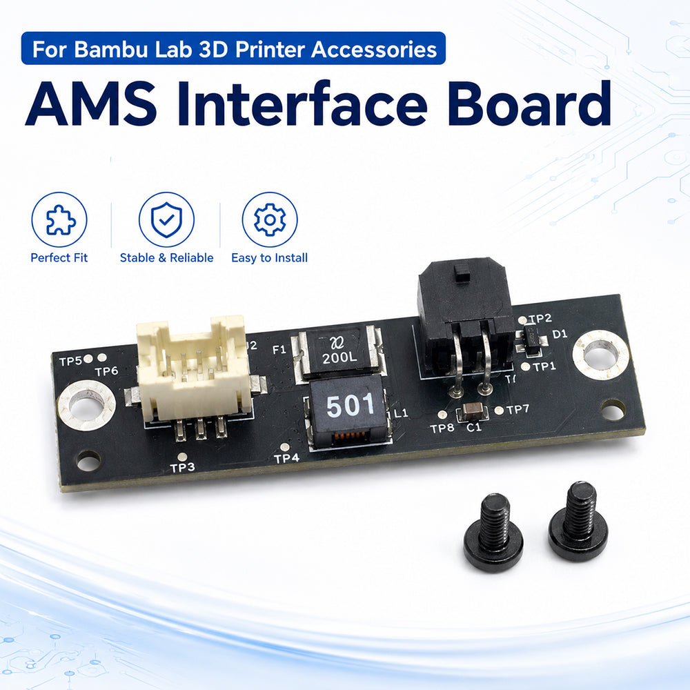 Replacement AMS Connector Board for Bambu Lab AMS Interface Board 24V Power Distribution Communication Module 3D Printer Part