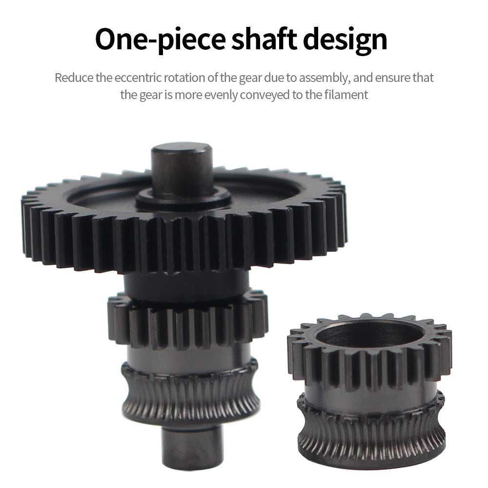 hardened steel extruder gear assembly For Kobra3 Combo Extruder Nano Coated Gear Kit Hardened Steel Higher Precision One-piece Gear Kit For Anycubic Kobra 3