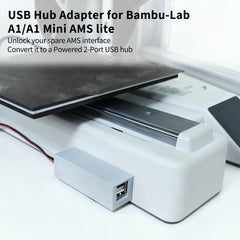 USB Hub Expand AMS Lite Connection 2-Ports USB Hub Kit Upgraded 3D Printer Parts for Bambu A1 A1 MINI