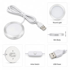 DIY Turbo Lamp Kit for 3D Printing Projects Creative Desk LED Light USB Powered 5V 2W with Switch for Maker Desktop Decoration