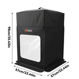 FYSETC 3D Printer Enclosure Dust Cover for Bambulab H2S H2D H2C 3D Printer 57x57x90cm PVC Visual Window Waterproof Sunscreen
