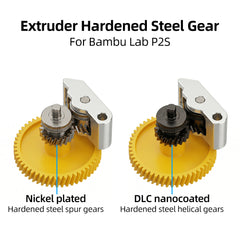 Hardened Steel Extruder Gear Kit for Bambu Lab P2S
