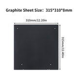 For Creality K1 MAX Upgraded Graphite 8mm Build Plate Fast Heating Ultra-flat 3d Printer Replacement Parts for K1 MAX