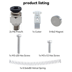 Hackman Automatic Filament Cutter V2 Kit, 1.75mm Filament Cutter for Bambu Lab 3D Printer, Full Assembly Parts Set