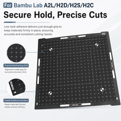 LightGrip Cutting Mat for Bambu Lab A2L H2D H2S H2C 3D Printer Low Tack Surface for Paper Cardstock with Protective Film