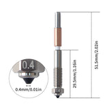 For QIDI Plus4 Bimetal Nozzle Quick Removal Ceramic Insulation Integration 0.4mm Nozzles HighTemperature Resistance for Qidi
