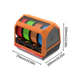 QuattroBox Full Kit-4-in-1 3D Printer Filament Dry Box with Auto Material System LED Status Indicators for Multi-Color Printing