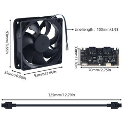 External Exhaust Fan Kit for Bambu Lab P2S 3D Printer Complete 9225 Cooling Fan Upgrade