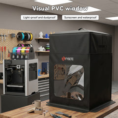 FYSETC 3D Printer Enclosure Dust Cover for Bambulab H2S H2D H2C 3D Printer 57x57x90cm PVC Visual Window Waterproof Sunscreen