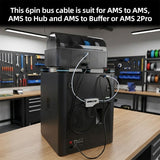 2M 6Pin Male to Female AMS Extension Data Cable With Ferrite Core for Bambu Lab X1 P1 Series AMS Hub Buffer Connection