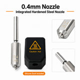 Integrated Hardened Steel Nozzle Kit for Anycubic Kobra S1 Max 3D Printer 0.25 0.4 0.6 0.8mm  Nozzle with Silicone Sock