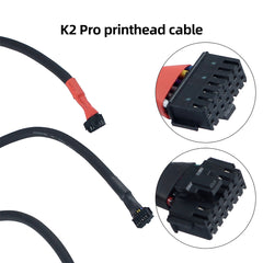 1200mm Total Length Dual Pre-crimped Plug Print Head Cable for Creality K2 Pro 3D Printer Thick Flexible Rubber Sheath