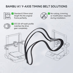 GT2 Y Axis Timing Belt for Bambu Lab A1 3D Printer