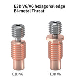 3D Printer Accessories 5 kinds of Bi-Metal Heatbreak Smooth Titanium Alloy Copper Plated Throat: Compatible with E3DV6 MK8 Anycubi Vyperr KobraMax Sidewinde X1 X2 Hotend