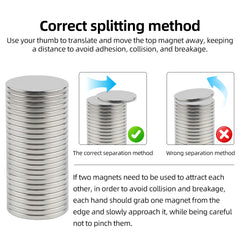 Nickel Plated Round Magnets for 3D Printing Bed, Tool Holder & DIY Projects, Anti-Corrosion