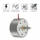 Round R300C DC Motor, 3V-6V Mini Electric Motor for DIY Projects, High Speed Low Noise