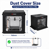 FYSETC Dust Cover for Anycubic Kobra 3 Max 3D Printer Enclosure Waterproof Fireproof Oxford Cloth with Silver Lining Viewing Window