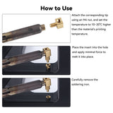 Hot Melt Nut Press-in Head 90° Connector for 3D Printing, Fits M4 Soldering Iron