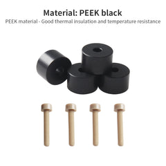 FYSETC Voron PEEK Heated Bed Feet Isolation Column Hotbed Protector Cushion Damping for Voron 2.4 R2 Voron Trident 3d Printers