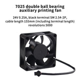 For Sovol SV07 3D Printer 4010/7025 Double Ball Cooling Fan DC 24V Dual Ball Bearing Brushless Fan for SV07 3D Printer