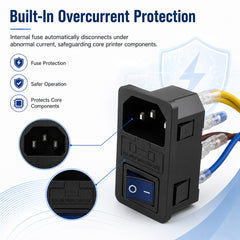 Power Switch Assembly for Bambu Lab A2L 3D Printer