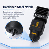 Hardened Steel High Flow Hotend 0.4mm 0.6mm for Bambu Lab P2S X2D 3D Printer Quick Swap Magnetic Installation