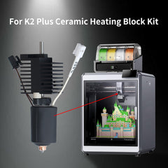 For Creality K2 Plus Ceramic Heating Block Hotend Kit High Temperature Resistance and High Quality with High Flow 0.4mm Nozzle