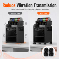 4Pcs Anti Vibration Feet for Bambu Lab X2D 3D Printer Shock Absorber Pads Reduce Resonance and Shaking