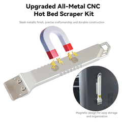Upgraded Magnetic  Hot Bed Scraper for Bambu Lab 3D Printer with Replaceable SK5 Blade
