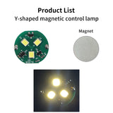 For Bambu Lab Ring/Single/Y Shape LED Light with Magnetic Control DIY 3D Printing Model Parts for Bambu voron AD5M K1 Kobra
