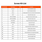 Screw Kit for Bambu Lab A2L 3D Printer 16 Specs Replacement Screws Set M3 BT2 BT3 M4 for Maintenance and Repair