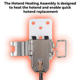 Hotend Heating Assembly Left Side for Bambu Lab X2D 3D Printer Hotend Parts 3D Printing Accessories High Temperature 350℃