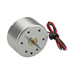 Round R300C DC Motor, 3V-6V Mini Electric Motor for DIY Projects, High Speed Low Noise