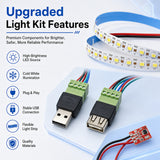 LED Light Strip Kit for Creality SPARKX i7 3D Printer Upgraded Cold White Chamber Lighting Plug and Play USB Powered