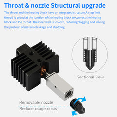 For QiDi X plus 3 / X max 3 Upgraded Hotend Kit High Temperature Resistant Printing Stable Support for Fast Printing