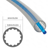 Star Shaped Inner Wall Low Resistance Filament Tube for Snapmaker U1 3D Printer 6mm OD 650mm PTFE Guide Tube TPU Friendly
