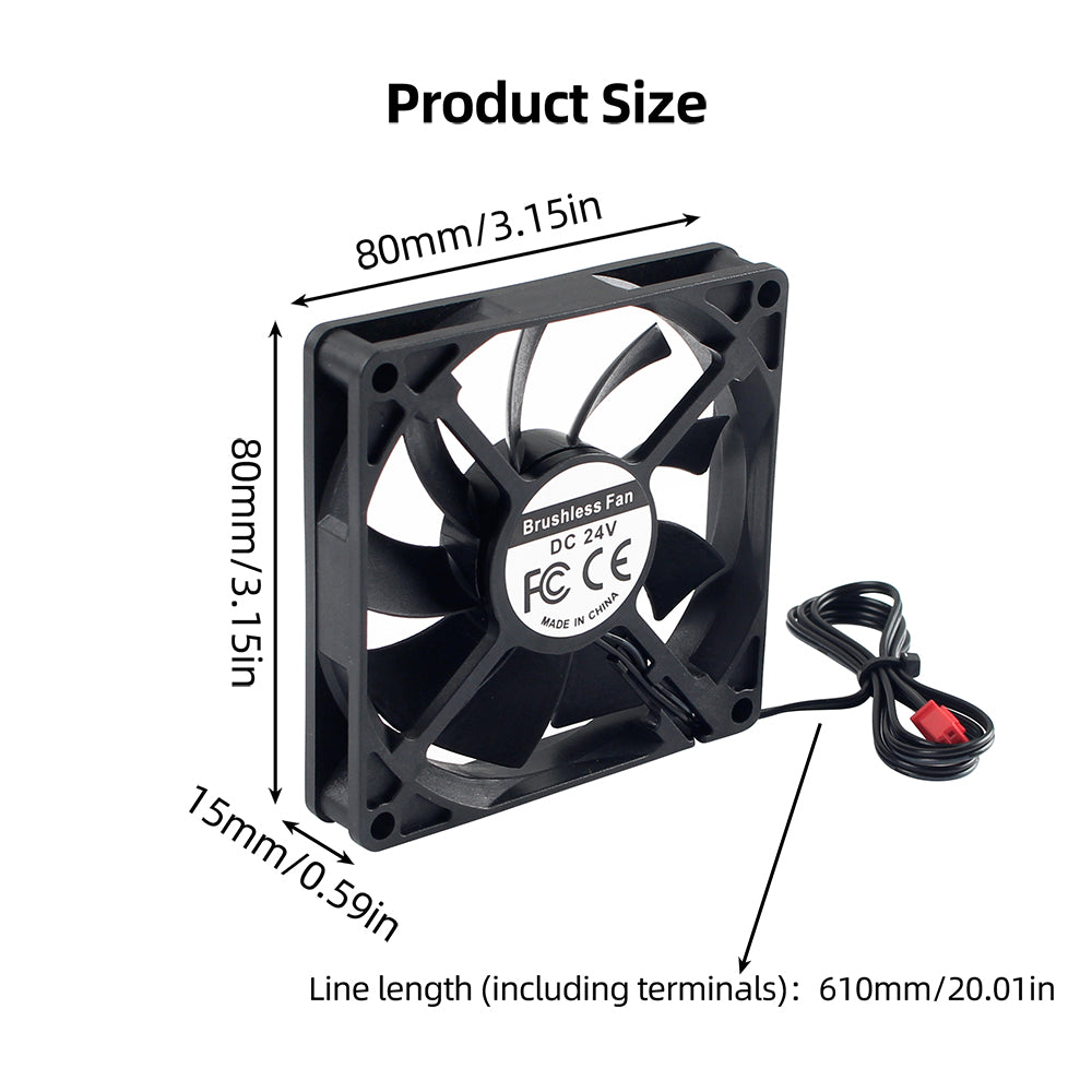 DC 24V 80x15mm Cooling Fan Kit  for Anycubic Kobra S1C / S1 Combo