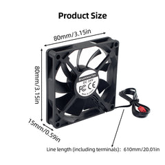 DC 24V 80x15mm Cooling Fan Kit  for Anycubic Kobra S1C / S1 Combo