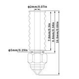 10PCS 3D Printer Nozzle Plated Copper /Hardened steel /Brass High Speed 0.2/0.3/0.4/0.5/0.6/0.8/1.0mm Compatible with 1.75mm Filament M6 Thread 16.8mm For Ender 3 V3 SE / Ender 7 / Ender 5 S1