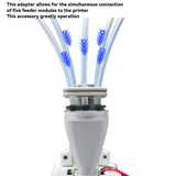5-Port AMS Lite Consumable Hub for Bambu Lab A1/A1 Mini Multi-Filament Feeder Adapter