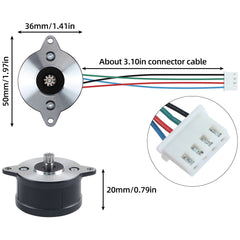 Extruder Stepper Motor for Flashforge Adventurer 5M 3D Printer Pre-installed Drive Gear With 4Pin Terminal Cable