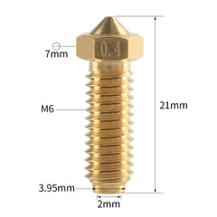 FYSETC 10PCS/SET 0.4mm Brass Nozzles For ANYCUBIC Kobra 2 Kobra 2 Plus Kobra 2 Max Kobra 2 Pro Kobra 2 3D Printer Hot End for 1.75mm Filament