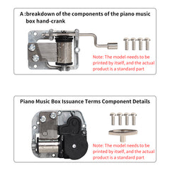 For Bambu Lab P1 X1 A1 A1 MINI Piano Music Box Kit 3D Printer Model Kit