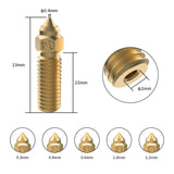 FYSETC 10pcs Brass Nozzles for Creality K1/K1 Max High-speed 3D Printer Nozzles 0.3/0.4/0.6/1.0/1.2mm 1.75mm Filament for K1MAX CR-M4