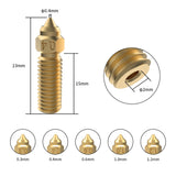 FYSETC Brass Nozzles for Creality K1/K1 Max High-speed 3D Printer Nozzles 0.3/0.4/0.6/1.0/1.2mm 1.75mm Filament for K1MAX CR-M4