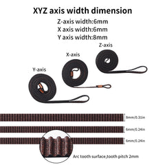 For Kobra 3 Combo Synchronous Belt Kobra 3 X Y Z 6mm/8mm Width Belt High Quality 3D Printer Replacement Parts for Kobra 3