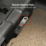 Nozzle Wiping Steel Sheet for Bambu Lab X2D 3D Printer 3Pcs Wear Resistant Cleaning Plate with Screws for Nozzle Maintenance