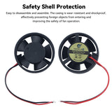 Dual Ball Bearing 24V Round Exturder Cooling Fan  for Bambu Lab A1 A1 Mini 3D Printer With Printed Housing and Wiring Harness