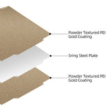 270*270mm Double Sided Gold Textured PEI Spring Steel Build Plate for Snapmaker U1 3D Printer  Hot Bed Replacement