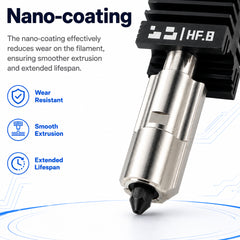 0.8mm High Flow Hardened Steel Hotend for Bambu Lab P2S X2D 3D Printer